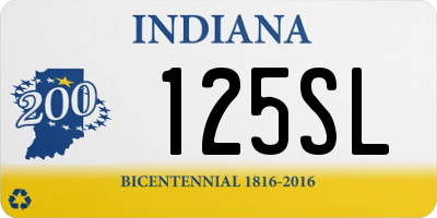 IN license plate 125SL