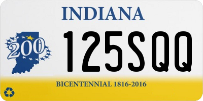 IN license plate 125SQQ