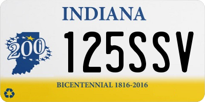IN license plate 125SSV