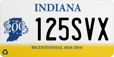 IN license plate 125SVX