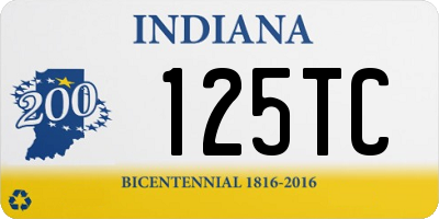 IN license plate 125TC