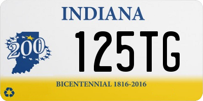 IN license plate 125TG