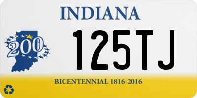 IN license plate 125TJ