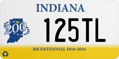 IN license plate 125TL