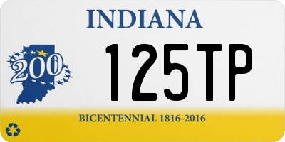 IN license plate 125TP