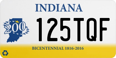 IN license plate 125TQF