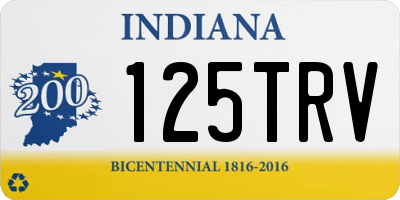 IN license plate 125TRV