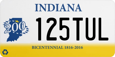 IN license plate 125TUL