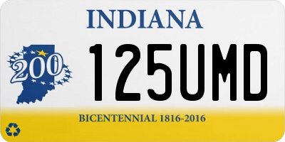 IN license plate 125UMD