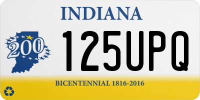 IN license plate 125UPQ