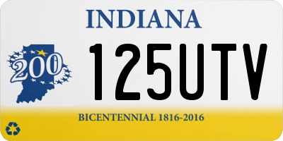 IN license plate 125UTV