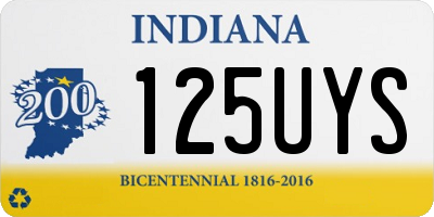 IN license plate 125UYS