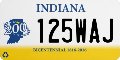 IN license plate 125WAJ