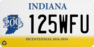 IN license plate 125WFU