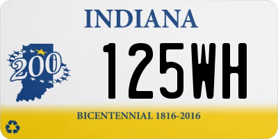 IN license plate 125WH