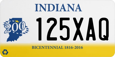 IN license plate 125XAQ