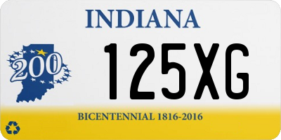 IN license plate 125XG