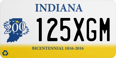 IN license plate 125XGM