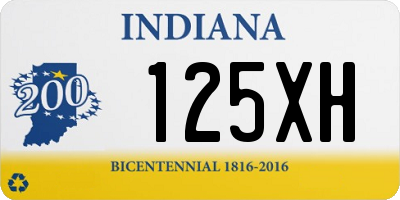 IN license plate 125XH