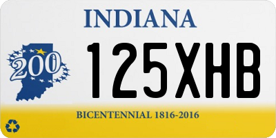 IN license plate 125XHB