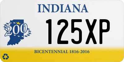 IN license plate 125XP