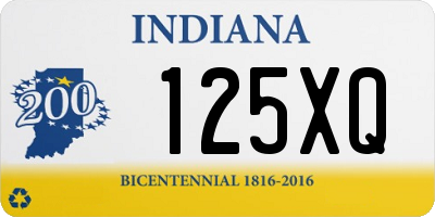 IN license plate 125XQ