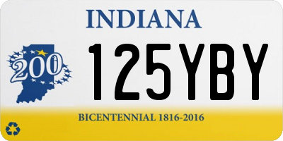 IN license plate 125YBY
