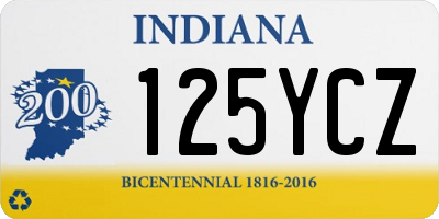 IN license plate 125YCZ