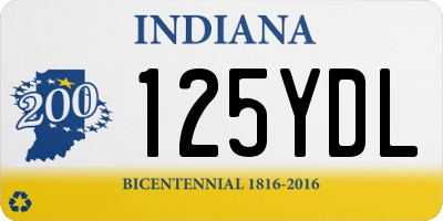 IN license plate 125YDL