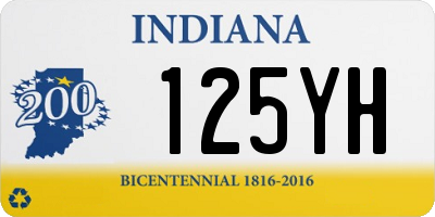 IN license plate 125YH