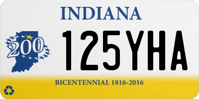 IN license plate 125YHA