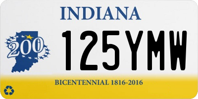 IN license plate 125YMW
