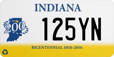 IN license plate 125YN