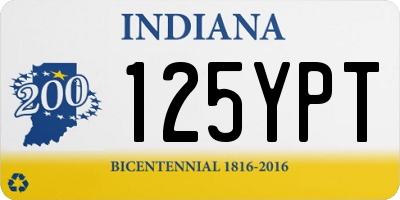 IN license plate 125YPT
