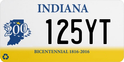 IN license plate 125YT