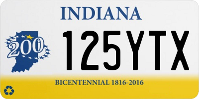 IN license plate 125YTX