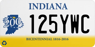 IN license plate 125YWC