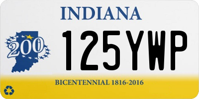 IN license plate 125YWP