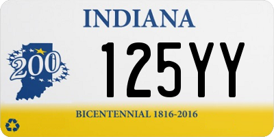 IN license plate 125YY