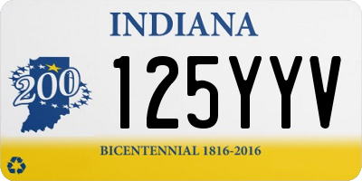 IN license plate 125YYV