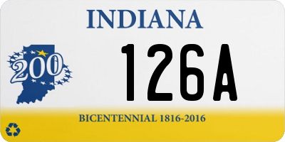 IN license plate 126A
