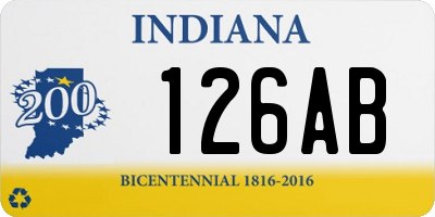 IN license plate 126AB