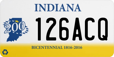IN license plate 126ACQ
