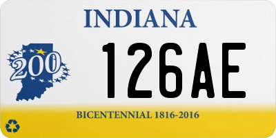 IN license plate 126AE