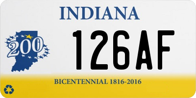 IN license plate 126AF