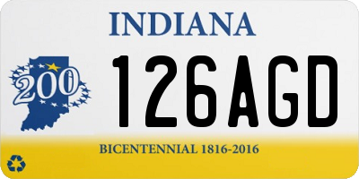 IN license plate 126AGD