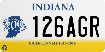 IN license plate 126AGR