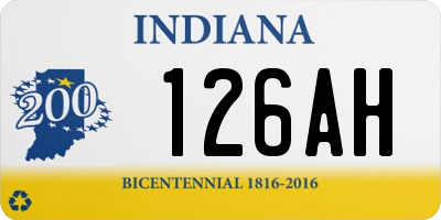 IN license plate 126AH