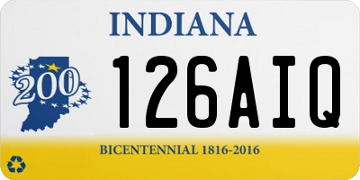 IN license plate 126AIQ