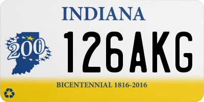 IN license plate 126AKG